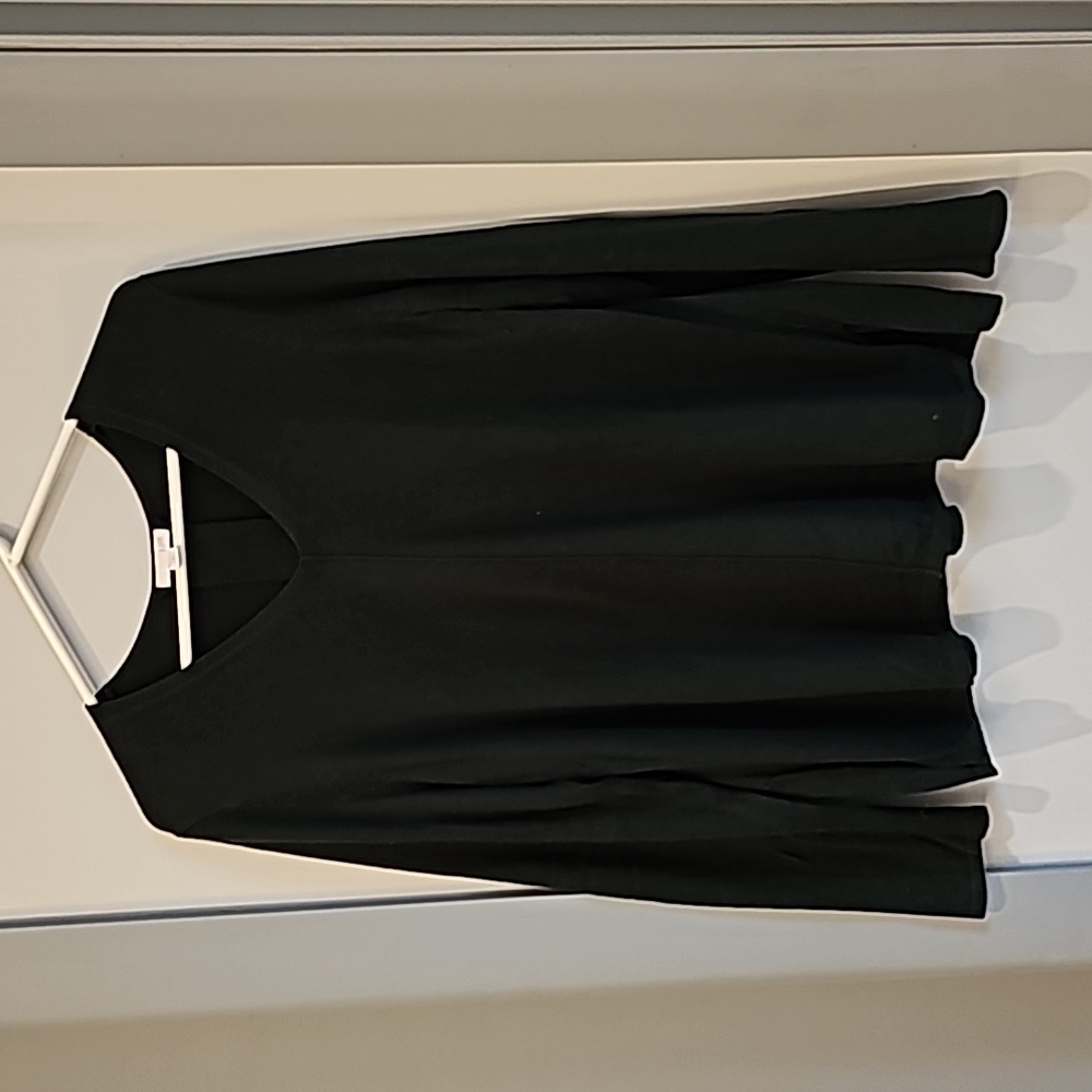 Ladies knit v neck tunic,  JJill, sz PM, forest green,  EUC